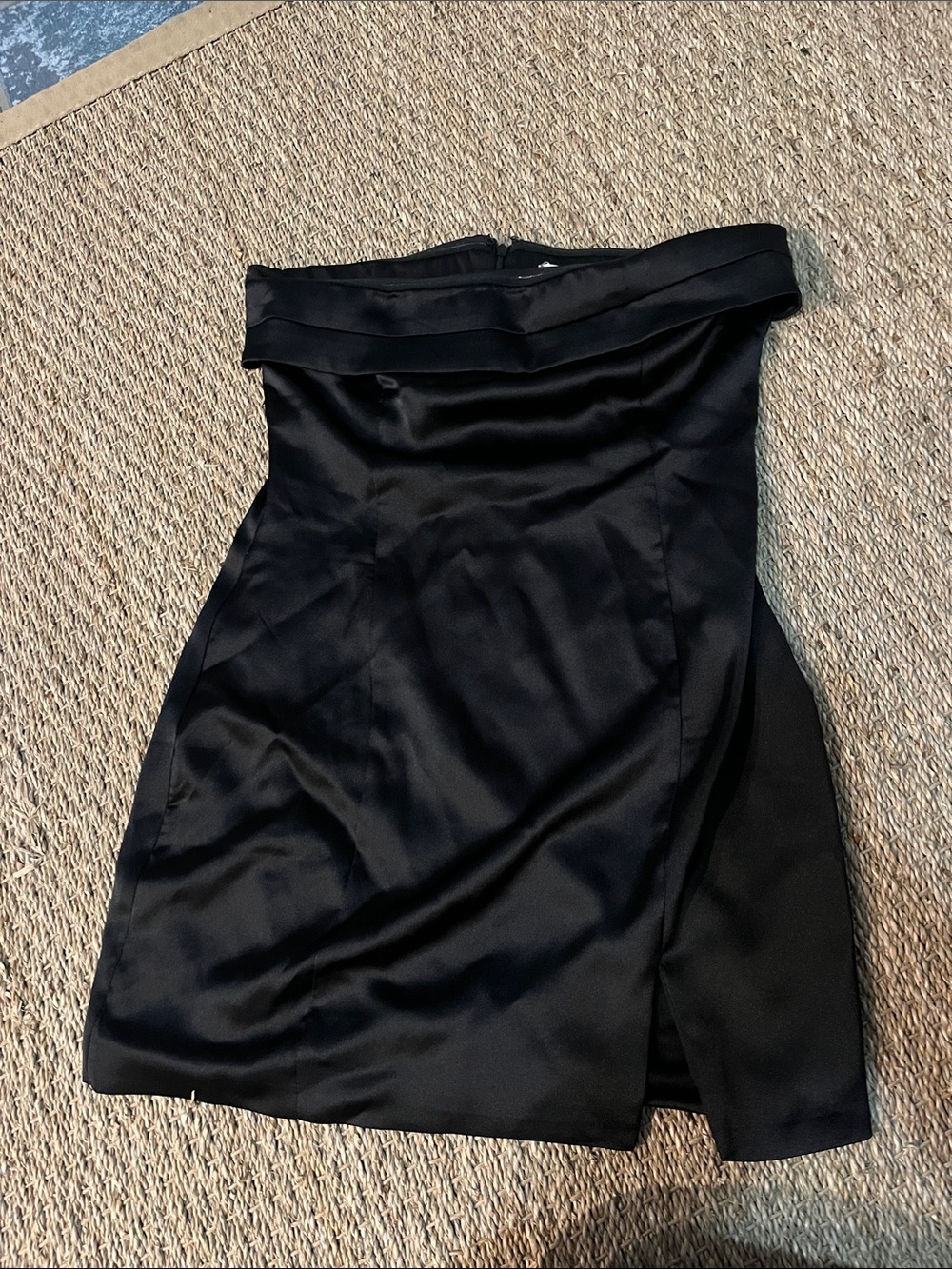 Altrd State black strapless satin dress